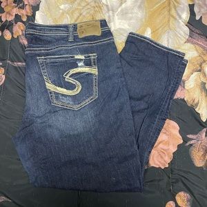 Silver Brand Womens Boyfriend Cut Jeans size 18 Length 25